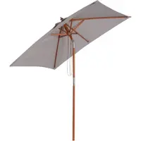 Zenzee Luxe Balkon Parasol - 200 x 150 cm - Rechthoek - Grijs - Knikbaar
