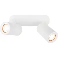 LEDVION - LED Plafondspot - Wit 2-lichts - Dimbaar - 3W - 2700K - Rechthoek - GU10 - IP20