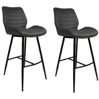 Bronx71 Industriële barkruk Morris antraciet 71 cm - Barkrukken set van 2 - barstoel