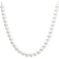 Biba Collier Parels Wit 12mm Zilver