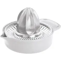 Westmark Kleine citroen-/citruspers met opvangbak, inhoud, 0,2 liter, kunststof, wit/helder, 30922291