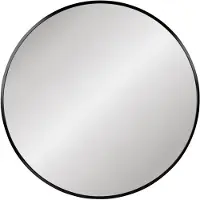 CLP Elsie Wandspiegel - Rond - Diepte lijst 3 cm - ideaal voor woonkamer, slaapkamer of badkamer - zwart L