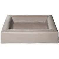 Bia Bed bed kunstleer hoes hondenmand taupe 85x70x15cm