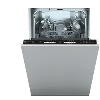 Candy Brava CDIH 1L949, Volledig inbouwbaar, Smalle uitvoering (45 cm), Zwart, LED-verlichting, 2 manden, Met opklapbare bovenkant