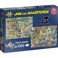 Jan van Haasteren Puzzel Jan Van Haasteren Safari & Storm 68 X 49 Cm 2x 1000 Stukjes