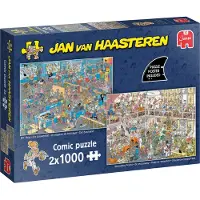 Jan van Haasteren Puzzel Jan Van Haasteren Verbouwing & De Bouwmarkt 68 X 49 Cm 2x 1000 Stukjes