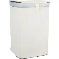 Spirella Wasmand 50L - Polyester Wasmand - Praktische Wassorteerder 34x34x52cm - Wit