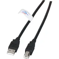 Efbe-Schott USB-kabel 0.5 meter USB 2.0 USB A USB B Zwart