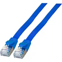 PROCABLE Netwerkkabel | Cat6a U/FTP | 1.5 meter (100% koper, Plat, Blauw)
