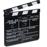Relaxdays filmklapper - hout - 26 x 30 cm - filmklep - themafeest - decoratie zwart