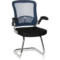Hjh OFFICE Vergaderstoel/ conferentiestoel FLYER PRO V Netstof zwart / blauw