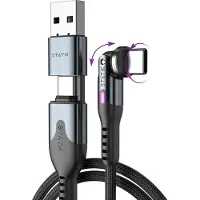 Statik PowerPivot USB-C Naar USB-C Kabel 100 Cm Zwart