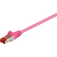 Goobay Netwerkkabel | Cat6 S/FTP | 0.25 meter (100% koper, LSZH, Roze)