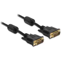 DeLOCK DVI-D Dual Link monitor kabel - verguld / zwart - 1 meter