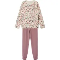 Name It Kids Nachtkledij 'Nostalgia Flower' beige / bruin / kaki / oudroze