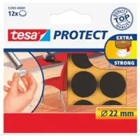 TESA Vilt anti-kras ringen - - Ø 22mm - Bruin - Lijm - Anti-kras