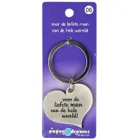 Paper Dreams Hart Sleutelhanger Voor De Liefste Man Zilver zilver Metaal
