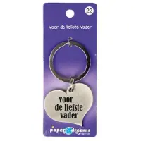 Paper Dreams Hart Sleutelhanger - De Liefste Vader Zilver zilver Metaal