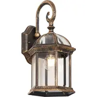 QAZQA Klassieke buiten wandlamp antiek goud IP44 - Glasgow