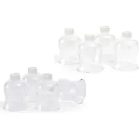 Novaliv 8x theelichthouder helder 8 cm glas houder voor kandelaars kaarsenhouder glas adventskrans theelichthouder stokje kaarsenhouder kaarsenstok 6 cm