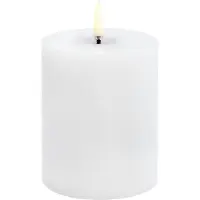 Uyuni Lighting LED Blokkaars melted Witte rustieke, Ø7,8x10 cm