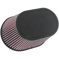 K&N Engineering K&N Universal Rubber Filter 6.25in x 4in Oval FLG / 7.375in x 5.5in Base / 6.25in x 4in Top / 5in H