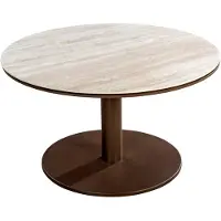 Yoi Bijzettafel Millor Bronze Travertin Ø80 x 40 cm