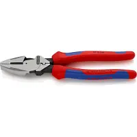 Knipex Kracht-kombitang "Lineman's Pliers" Amerikaans model | Meer-componentengrepen | Zwart geatramenteerd | Lengte 240 mm | Zelfbedieningskaart/blister - 09 12 240 SB
