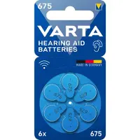 Varta 10x Gehoorbatterij Gehoorapparaat 675 Blister 6 stuks