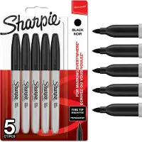 Sharpie Minecraft permanente stiften - zwart, 5 stuks