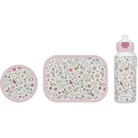 Mepal Lunchset (pop-up fles. lunchbox & fruitbox) Campus Little Dutch - 400 + 750 + 300 ml - Broodtrommel en Drinkbeker voor kinderen - Bento box - Pop-up drinkfles - Fairy Wonders