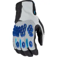 KLIM Baja S4, handschoenen ,lichtgrijs/zwart/blauw ,XL