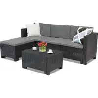 BICA Colorado Relax antraciet technorattan loungemeubelset