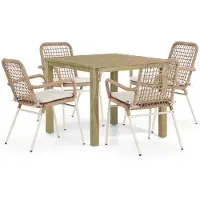 De Laan Catalone/Weston 90 cm dining tuinset 5-delig