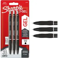 Sharpie Intrekbaar Gelpen Zwart 0,7 mm Medium Rollerball 3 Stuks