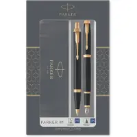 Parker Cadeauset Duo - - IM - Zwarte vulpen - Zwarte balpen - Gouden attributen