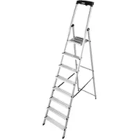 Krause 126368: Stapelbare steigertrap, veiligheidsladder, aluminium. 8 treden
