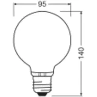 Ledvance Classic LED E27 Globe Mat 4W 840lm - 830 - Warm Wit | Vervangt 60W