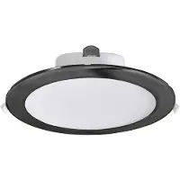Deko-light LED plafond inbouwlamp Acrux, Ø 24 cm, zwart, CCT dimbaar, zwart, Woon-/ Eetkamer, Kunststof, Modern, Winkel inbouwlampen