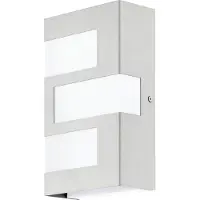 Eglo RALORA, Buitenwandlamp, RVS, Kunststof, RVS, IP44, Klasse I, Wit