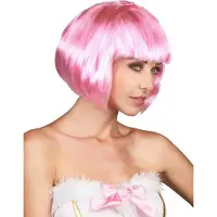 Vegaoo - Korte roze damespruik