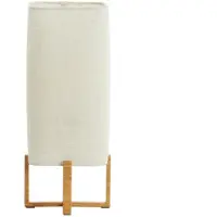 Light & Living Tafellamp Wyn 39cm Creme Touw Met Houtlook