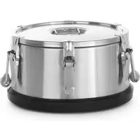 Hendi Geïsoleerde transportcontainer – 10L – roestvrij staal – stapelbaar – ergonomische handgrepen