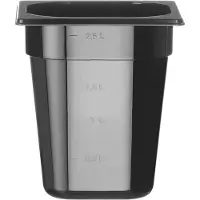 Hendi Gastronorm container – polycarbonaat – 3,4L – zwart – 176x162x200 mm