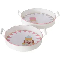 Boltze B. 2-delig dienblad Archie rond - 2024404