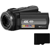 INF Videocamera 4K/48MP/16x zoom/IR nachtzicht/afstandsbediening/32GB kaart