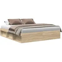vidaXL Bedframe sonoma eikenkleurig 180x200 cm Super King Size