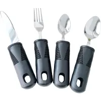 Sundo Ergonomische bestekset - 4 delig - Zwart