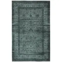 Tesso Living Kelim Vintage Vloerkleed - Groen 155 x 225 cm - Premium Laagpolig Woonkamer Tapijt - Boho Stijl - Anti-Slip, Machinewasbaar & Super Zacht