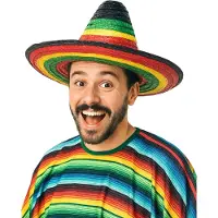 Vegaoo - Veelkleurige Mexicaanse sombrero voor volwassenen